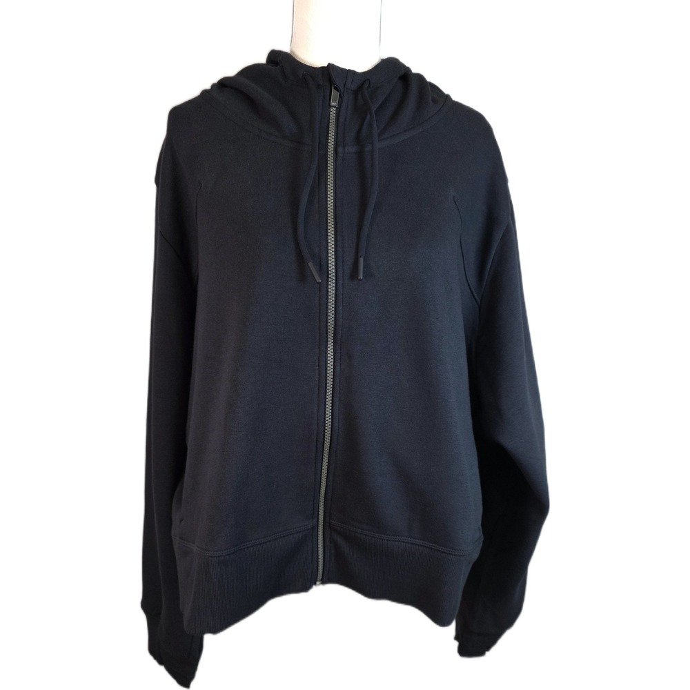 All in Motion Women's 4X Black Full Zip Hoodie w/Pockets Relaxed Fit